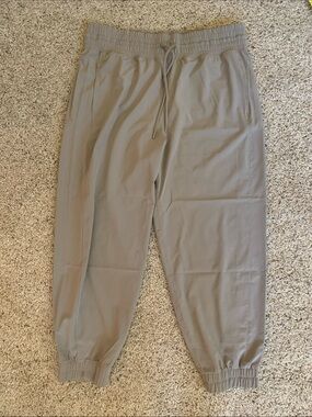 Abercrombie & Fitch Womens Casual Drawstring Jogger Pants XL Oatmeal